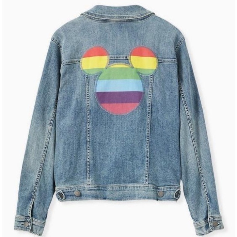 🆕 NWT Women’s Torrid 1 Disney Pride Mickey Mouse Jean Jacket 14 16